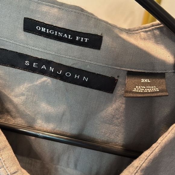 Sean John Gray Men's shirt sleeve button down 3XL - Picture 3 of 12